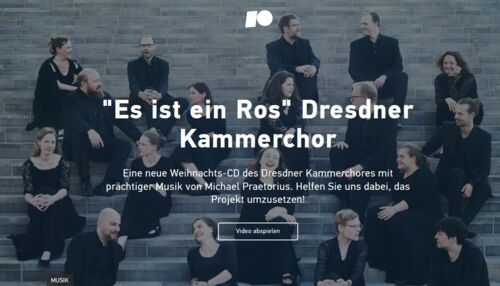 Dresdner Kammerchor Spendenaktion bei Startnext